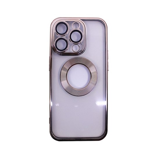 Hard Silicone Case with Camera Protector for Apple iPhone 14 Pro Gold